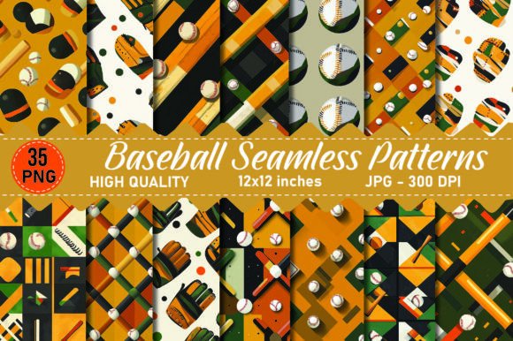 Baseball Seamless Patterns: A Creative Resource for Digital Designers
