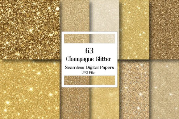 Champagne Glitter Seamless Patterns