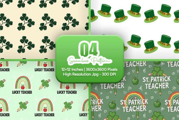 Explore the Magic of St. Patrick Teacher Seamless Patterns for Creative Projects
