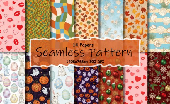 Explore the Versatility of Seasonal Seamless Patterns Digital Paper