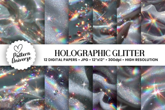 Holographic Glitter Texture Patterns: A Versatile Solution for Creative Projects
