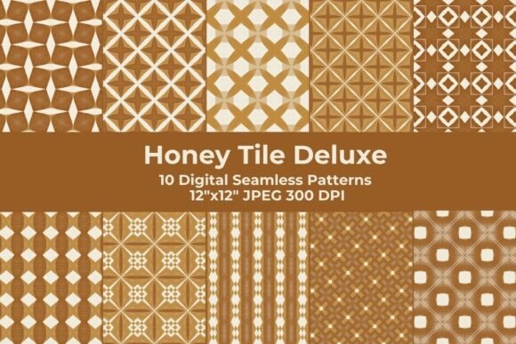 Honey Tile Deluxe Seamless Patterns