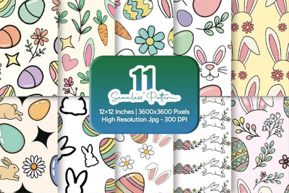 Pastel Easter Seamless Patterns Bundle: A Versatile Resource for Creative Projects