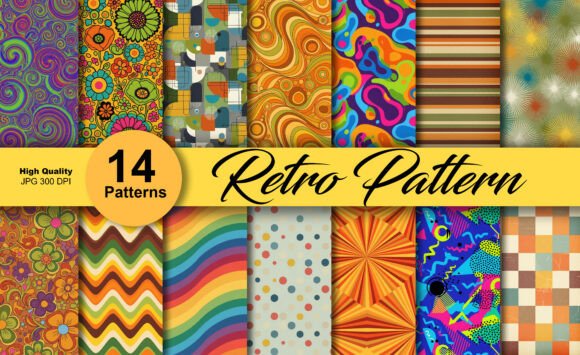 Retro Patterns Psychedelic, Floral