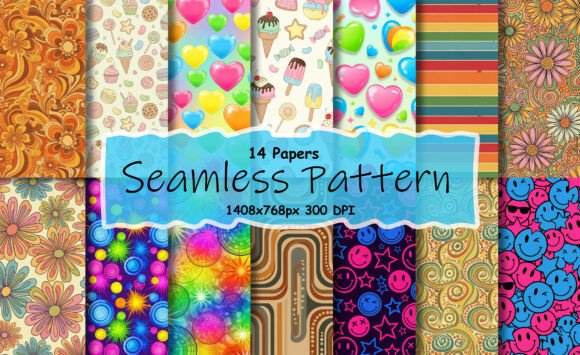 Retro Psychedelic Seamless Patterns: A Creative Tool for Modern Workflows