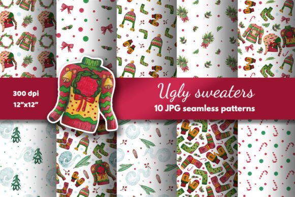 Seamless Patterns Ugly Christmas Sweater: A Creative Twist on Holiday Design