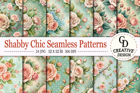 Shabby Chic Seamless Patterns 1: A Timeless Addition to Modern Design
